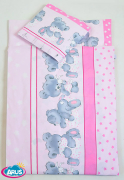 4 pościel do przedszkola 80*220 +gratis (różowy miś z podusią)
