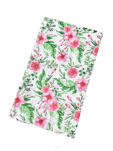 Pielucha pieluszka tetrowa kolorowa 70*80 (garden różowy)