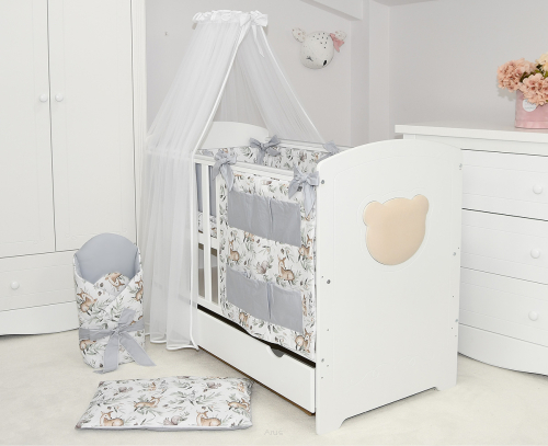 4 el.Pościel do łóżeczka 120x90 dwustronna 