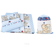 Pościel do przedszkola żłobka 100x135 z wypełnieniem + Worek-4el (teddy popielaty)