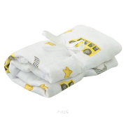 Prześcieradło muślinowe z gumką do łóżeczka 120*60 (night ride)