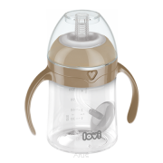 Pierwszy kubek z obciążoną słomką LOVI 150 ml Brown​ 35/363