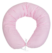 Poduszka do spania dla kobiet w ciąży do karmienia duża (różowa kratka)