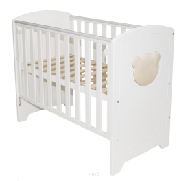 Łóżeczko z opuszczany bokiem NOWY TOBI 100x50 biały