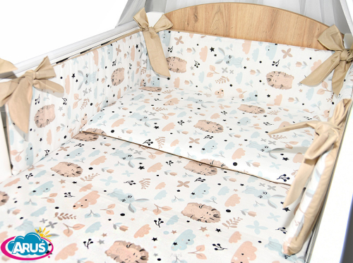 3 el.Pościel do łóżeczka 120x90 dwustronna 