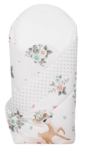 Rożek becik usztywniony zapinany na rzep (sarenka bambi)