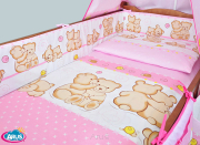 ARUŚ 3 el. pościel do łóżeczka 120*90 (139-rozowy teddy)