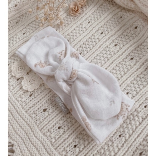 Opaska na główkę muślinowa (cinnamon roses)