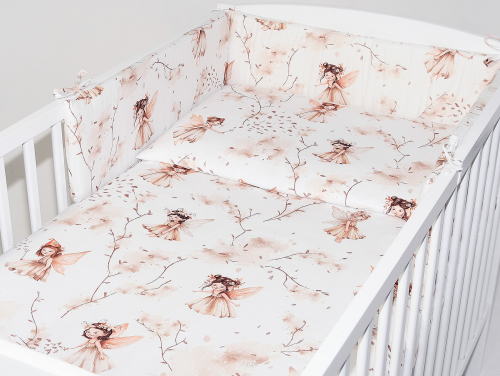 ARUŚ 2 el. pościel do łóżeczka 120*90 (191-wróżki beżowe)