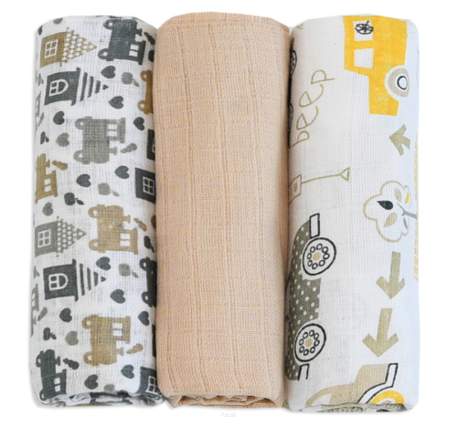 Pieluszki pieluchy tetrowe 3 sztuki (zestaw R)