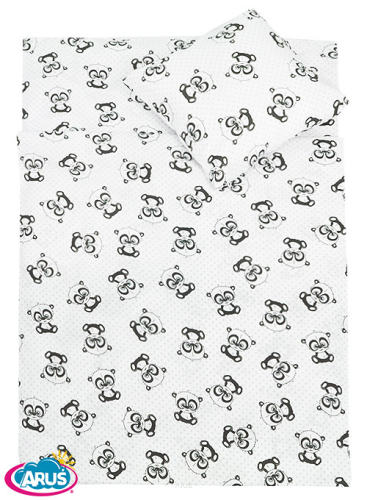 4 pościel do przedszkola 80*220 +gratis (czarne pandy na białym)