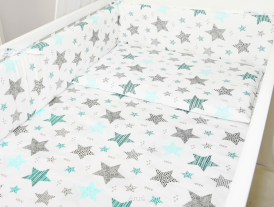 ARUŚ 2 el. pościel do łóżeczka 120*90 (149-gwiazdki mietowe)