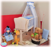 8 elementowa pościel do kołyski haft