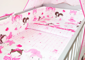 ARUŚ 3 el. pościel do łóżeczka 120*90 (różowe lalki)