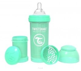 Twistshake Butelka antykolkowa 260 ml PASTELOWY ZIELONY