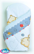 Rożek becik usztywniony zapinany na rzep (popielaty teddy2)