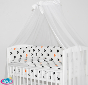 8 el. Pościel do łóżeczka Tobiasz (myszki pomarańczowe)