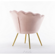 Fotel typu MUSZELKA kolor powder pink - 2