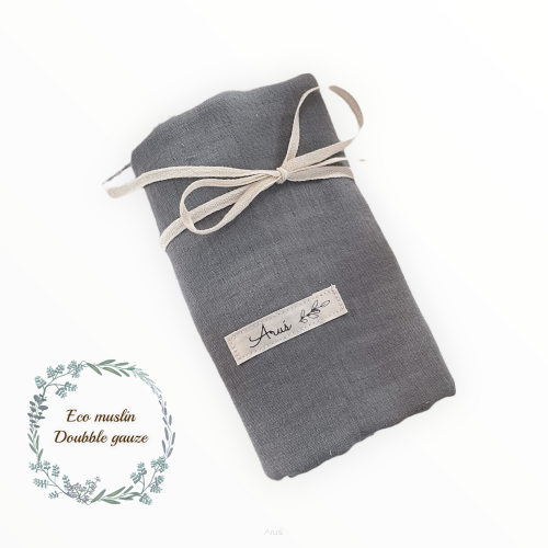 Otulacz pieluszka muślinowa Double Gauze 1szt (szary)