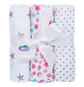 Pieluszki pieluchy muślinowe 3 sztuki (zestawD)