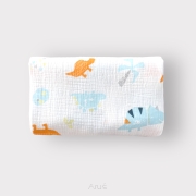 Prześcieradło muślinowe z gumką 100*50 (dino)