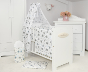 ARUŚ 4 el. pościel do łóżeczka 120*90 (147-gwiazdki niebieskie)