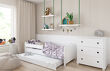 Łóżko dziecięce z szufladą z barierką 160X80 LUNA biała - 3