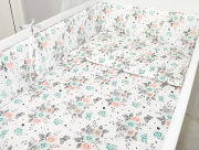 ARUŚ 7 el. pościel do łóżeczka 120*90 (154-różyczki białe)