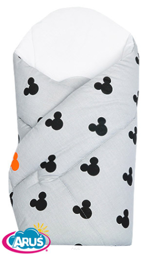 Rożek becik usztywniony MODUŁOWA (popielate duże myszki)