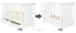 Łóżeczko z szufladą / tapczanik MEGAN II biała (pełna) - 7