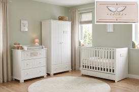 Meble do pokoju dziecięcego łóżeczko z szufladą, komoda, szafa 3el LITTLE ANGEL