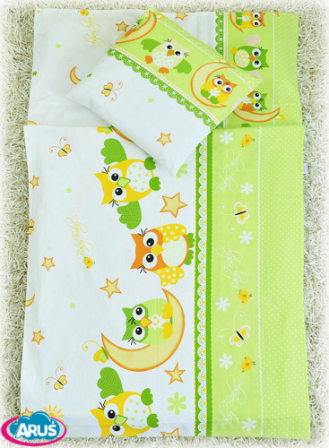 2 pościel do przedszkola 80*220 +gratis (zielone sowy)