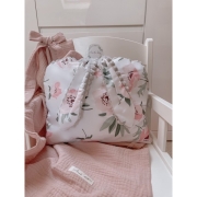 Poduszka przytulanka KRÓLIK (popiel minky +calineczka)