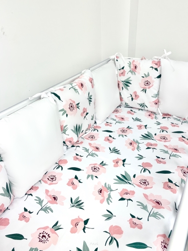 Ochraniacz poduszki 6szt (calineczka +biały gladki)