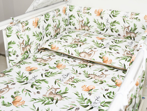ARUŚ 2 el. pościel do łóżeczka 120*90 (169-ruda wiewiórka)