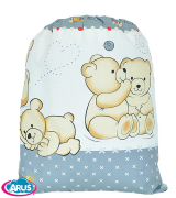 Worek na pościel do przedszkola (popielaty teddy)