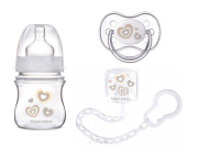 Canpol butelka smoczek łańcuszek Zestaw Newborn (beżowy)