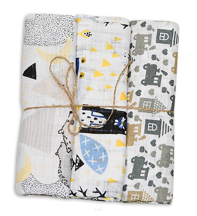 Pieluszki pieluchy tetrowe 3 sztuki (zestaw J)