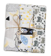 Pieluszki pieluchy tetrowe 3 sztuki (zestaw J)