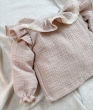 Koszula muślinowa z falbanką i koronką (pastelowy beż) - 3