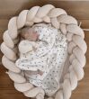 Kocyk Muślinowy z Koronką Double Gauze 100x75 - brązowe serduszka - 6