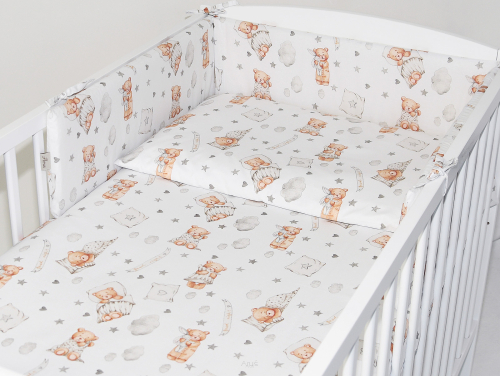 ARUŚ 5 el. pościel do łóżeczka 120*90 (193-misie good night)