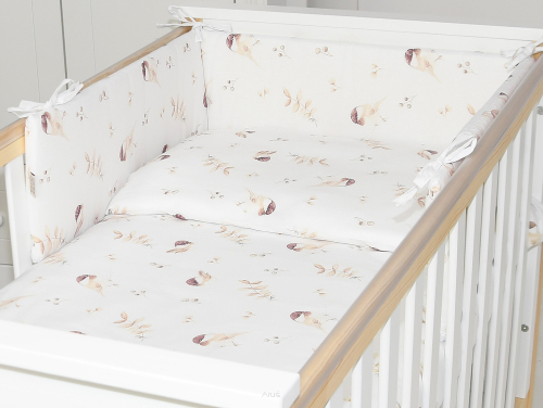 ARUŚ 3 el. pościel do łóżeczka 120*90 (182-wróbelki)