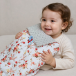 Koc kocyk pled pledzik MINKY 75x100 (popiel +dzika róża) - 4