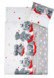 5 pościel do przedszkola 80*220 PROMO (popielaty funny bear)