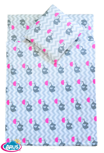 5 pościel do przedszkola 80*220 z workiem+gratis (słonik z różową parasolką)