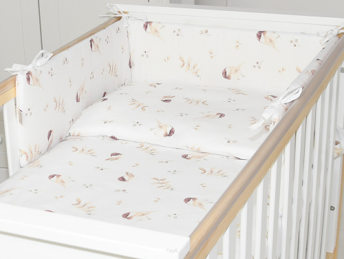 ARUŚ 5 el. pościel do łóżeczka 120*90 (182-wróbelki)