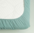 Prześcieradło muślinowe z gumką do kołyski 90x40 (miętowe) - 5