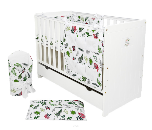 11 el.łóżeczko z szufladą/tapczanik BLANKA materac pościel 