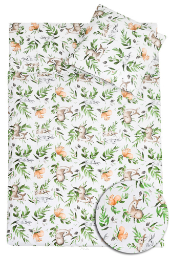 5 pościel do przedszkola 80*220 z workiem+gratis (ruda wiewiórka)